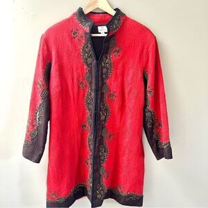 Chicos heritage beaded red jacket.  Size 2 ( Medium)